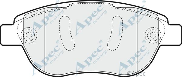 APEC BRAKING Комплект тормозных колодок, дисковый тормоз PAD1547